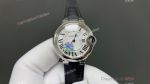 AF Ballon Bleu Cartier 33mm Calibre 076 Movement White Gold Case Leather Band Watch